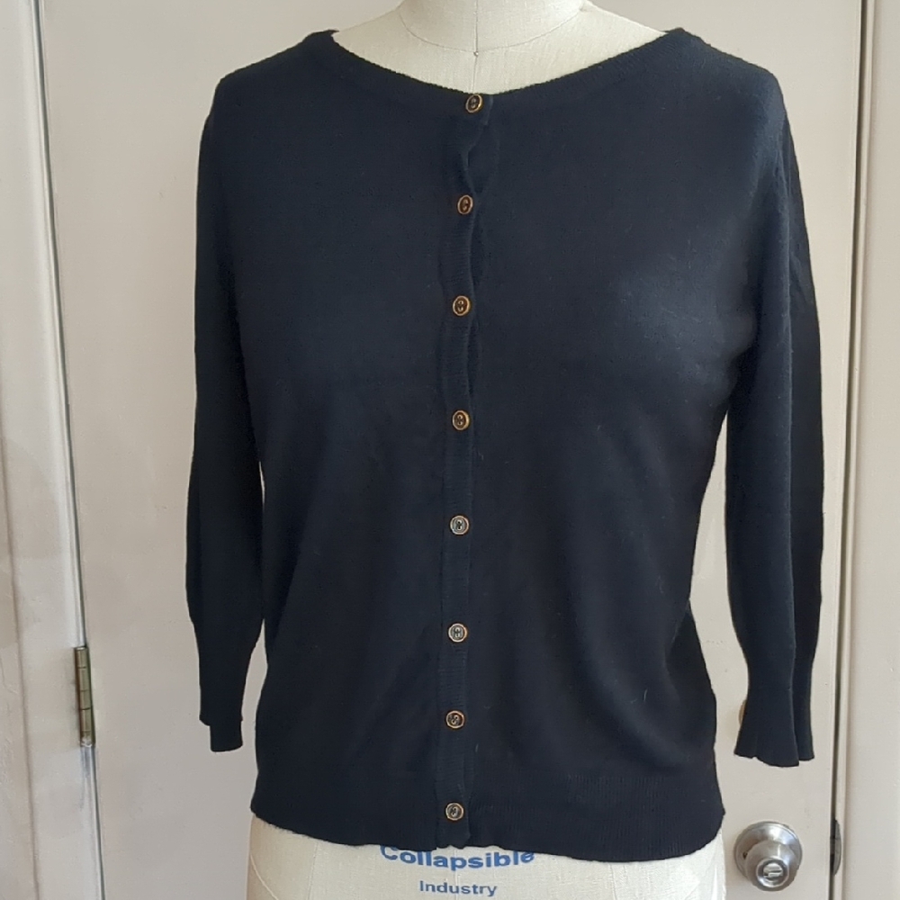 Black Button-Up Cardigan